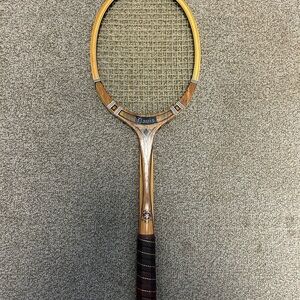 Vintage Tennis Racket with Wooden Frame